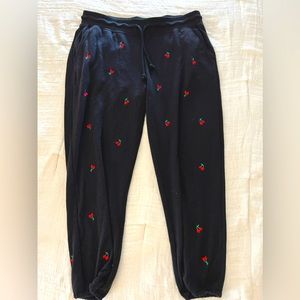 Lou & Grey Cherry pattern sweatpants. Never worn. Size L.